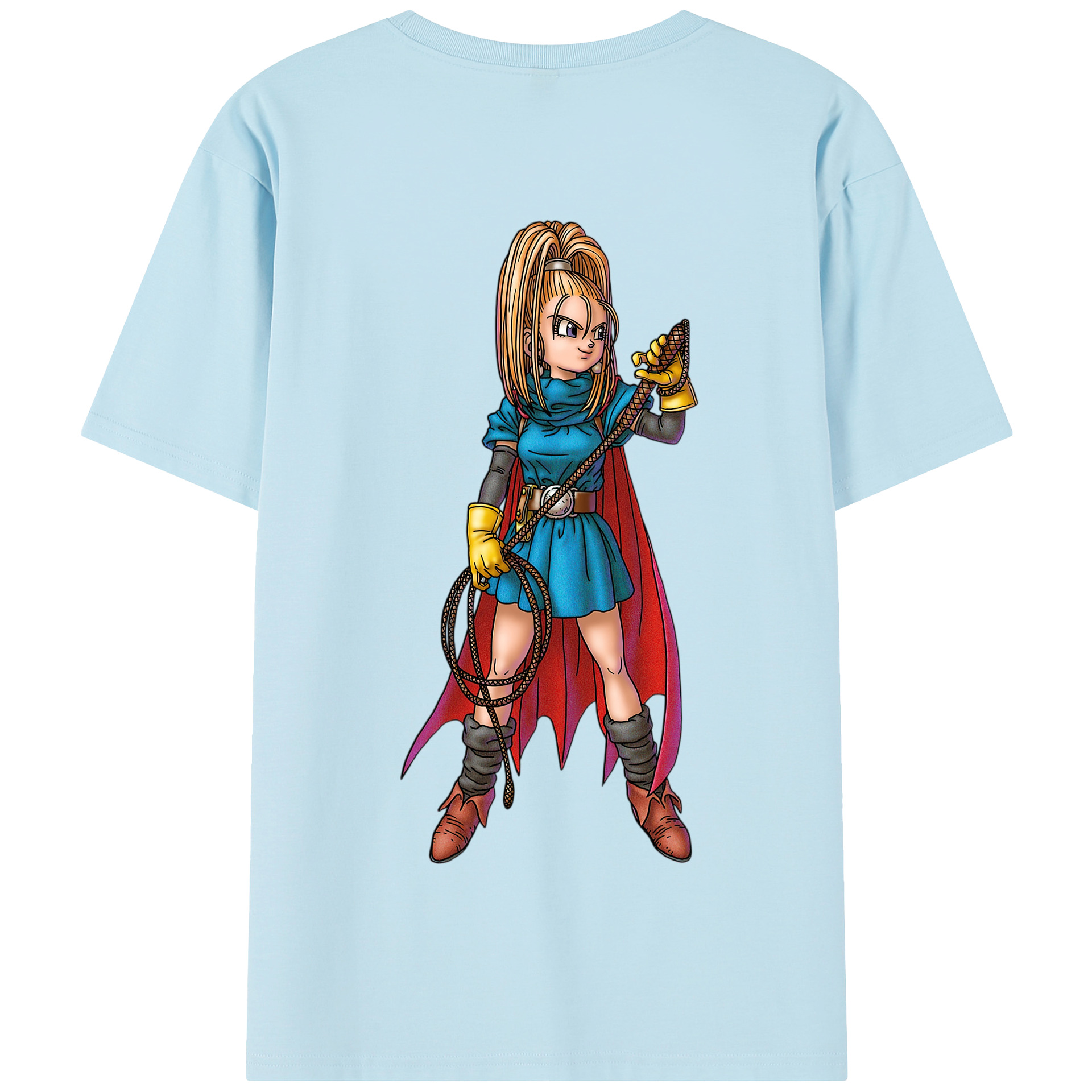 （画像用） ドラゴンクエスト Doragon Kuesuto Dragon Quest 綿100％半袖Tシャツ（背面プリント）